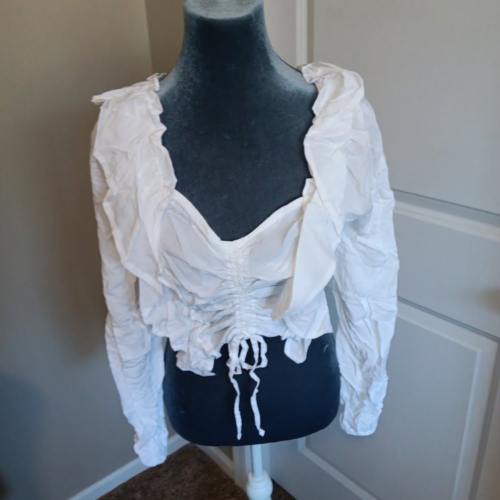 wild fable long sleeve ruffle top